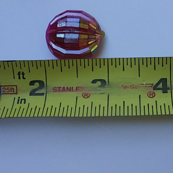 VINTAGE RED IRRADESENT NECKLACE & MATCHING EARRING - Picture 4 of 8